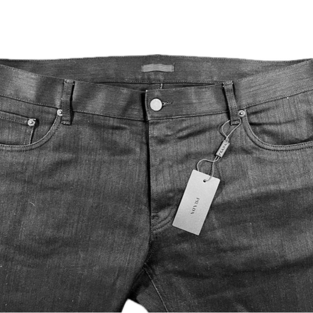 Prada Men's Dark Gray Relaxed Jeans